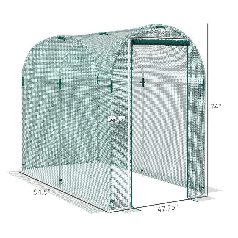 Green 4' x 4' Plant Protection Tent with Zippered Door