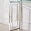 Table de console moderne avec plateau en verre