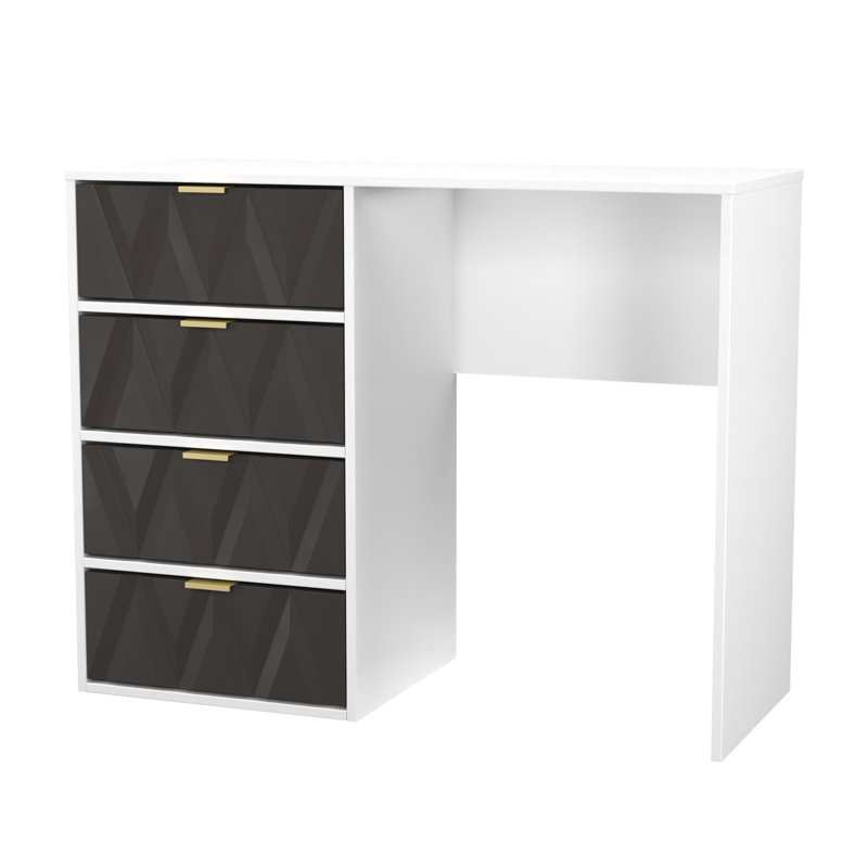 Baturhan Dressing Table, Graphite/White