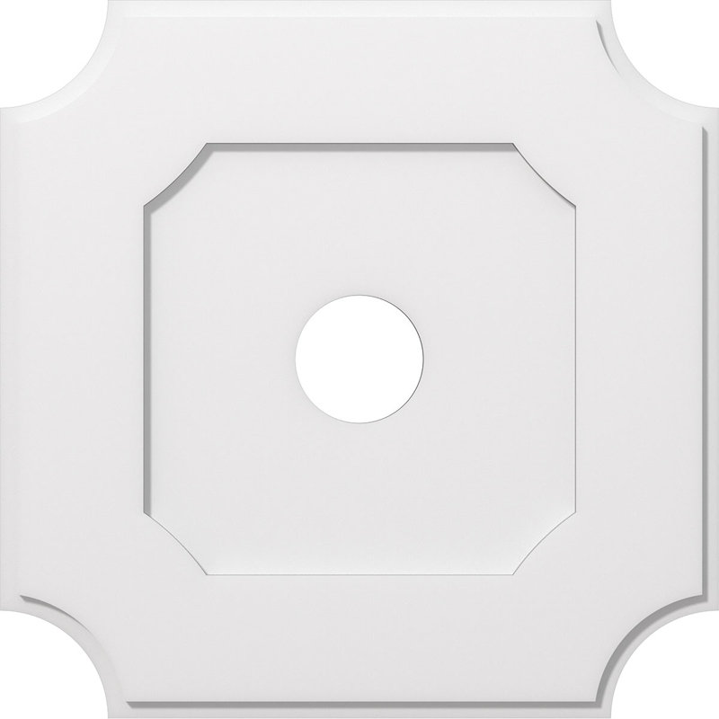 Médaillon de plafond contemporain en PVC de qualité architecturale 28 po x P 5 po x P 16 3/4 po x P 1 po