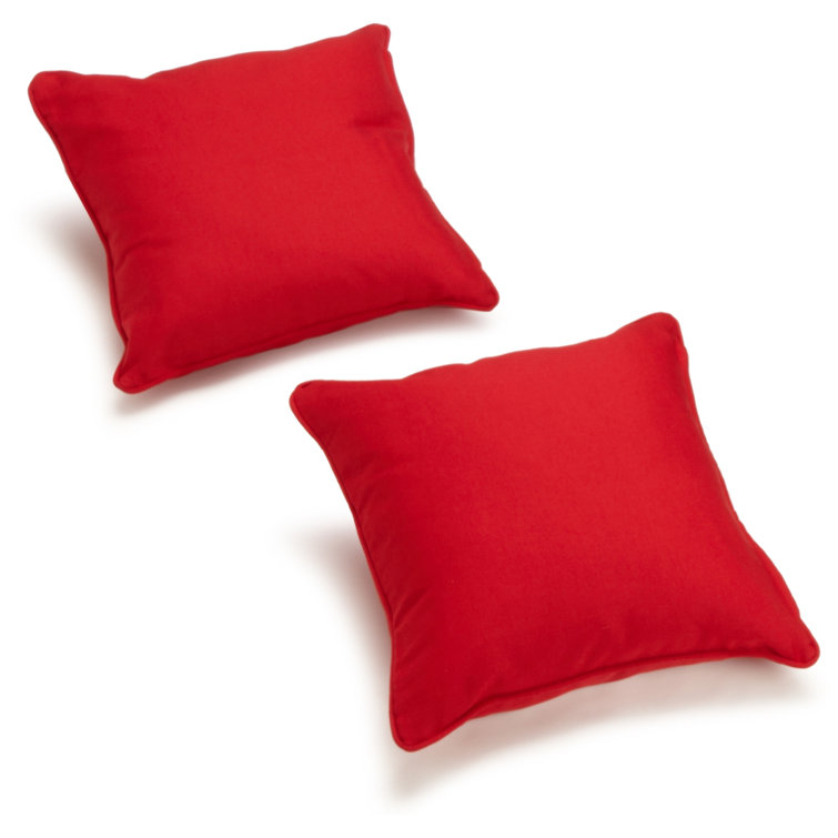 Cotton Blend Reversible Throw Pillow