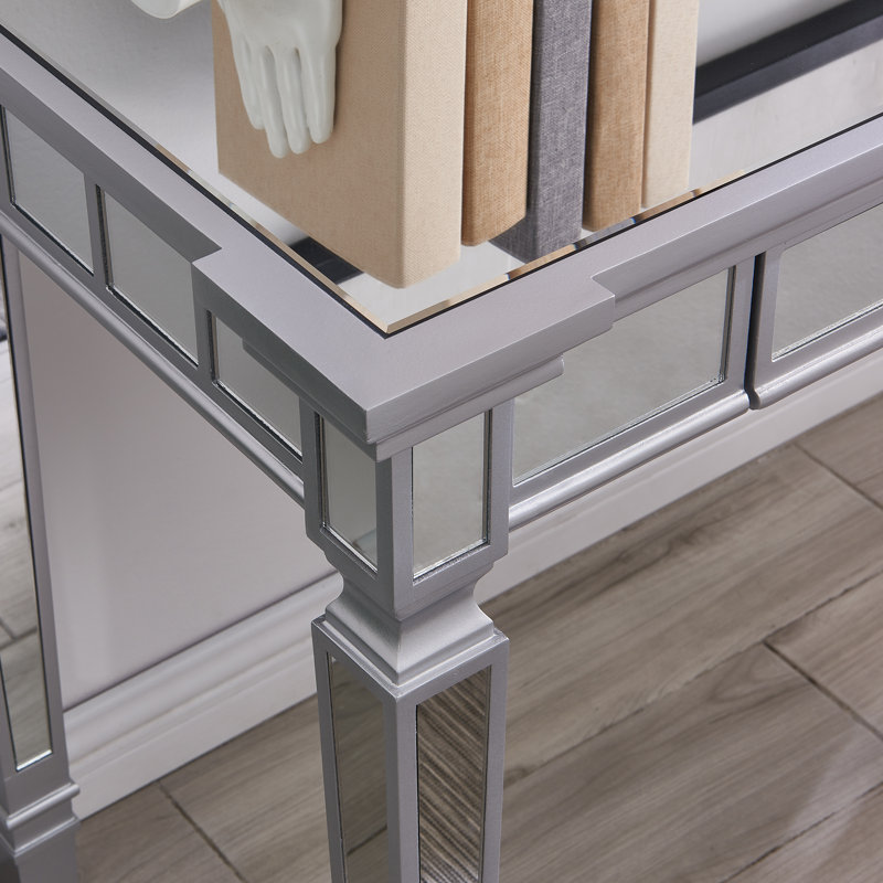 Loneta Mirrored Glass Writing Desk