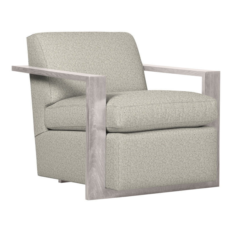 Thom Filicia Home 32" Wide Upholstered Armchair, Dove Gray, Tuck Metal