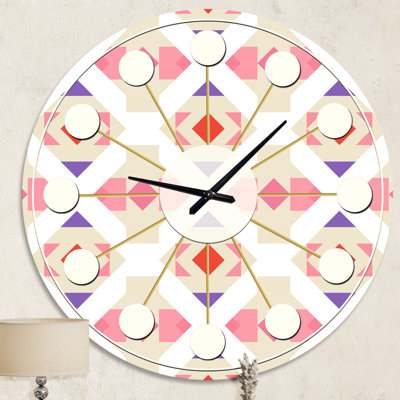 Triangulaire rétro Design VII - horloge murale Mid-Century moderne