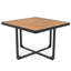 Ensemble de salle à manger de jardin en bois d'acacia de 9 pièces GO, ensemble de patio extérieur peu encombrant, 4 chaises rembourrées et 4 repose-pieds et 1 table carrée, pour la cour, le jardin, la terrasse et le bord de la piscine, gris-2092336790-2092336789