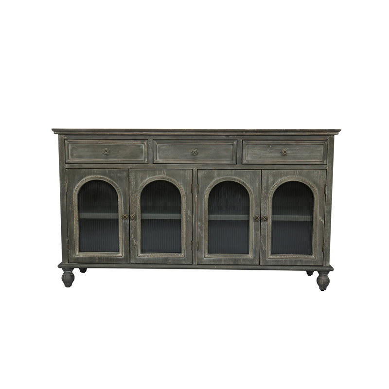 Buffet 59,06 "Farmhouse, Noir + gris