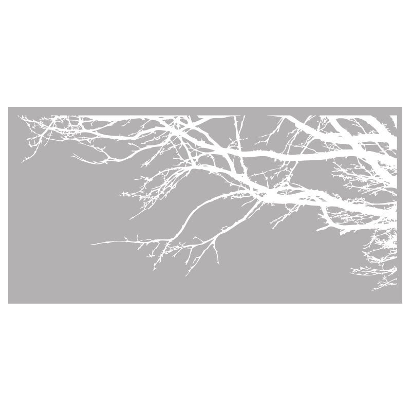 Plants & Flowers Non-Wall Damaging Wall Decal, White