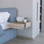 Table de chevet flottante moderne de couleur grise avec espace de rangement pour une configuration organisée-371524006