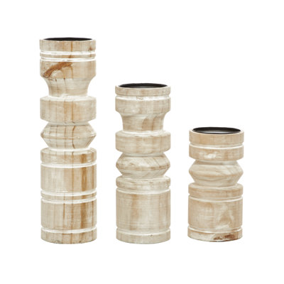 Wood Tabletop Candlestick