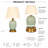 10" Modern Cactus Ceramic Table Lamp with Drum Fabric Shade (Bulb Included)