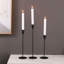 Ensemble de 2 chandeliers, 6 chandeliers fuselés noir mat, ensemble de chandeliers pour centre de table-122915449