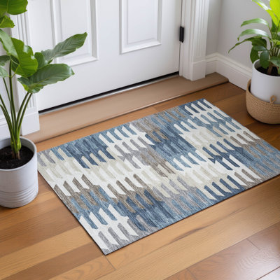 Tapis géométrique lavable à la machine intérieur / extérieur Aten ACN2328