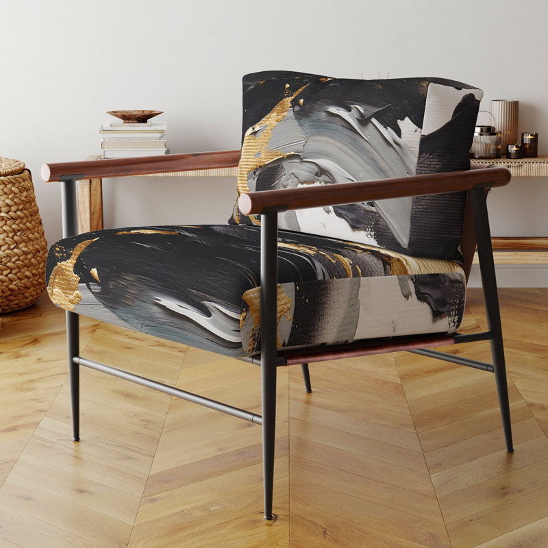 Fauteuil d'appoint Centeio, Noir, noir, noir, noir