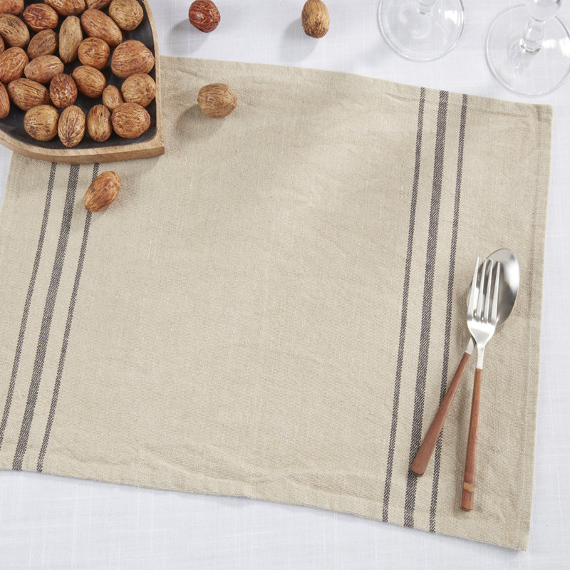 Ensemble de napperons 14 pi x 20 po Natural Causal Linen 