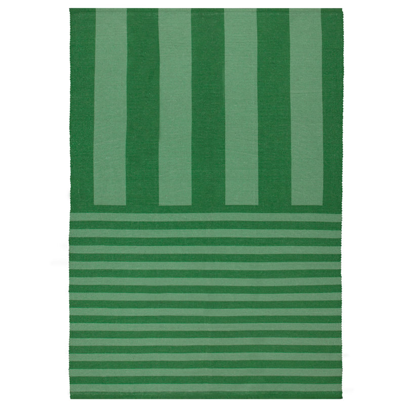 Deck Stripe Striped Flatweave 120cm X 170cm Indoor / Outdoor Area Rug, Green
