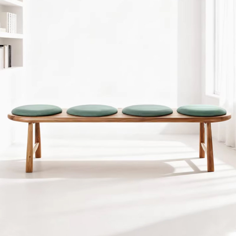 Banc rembourré vert, H 17,72 po x L 62,99 po x P 15,75 po, Vert