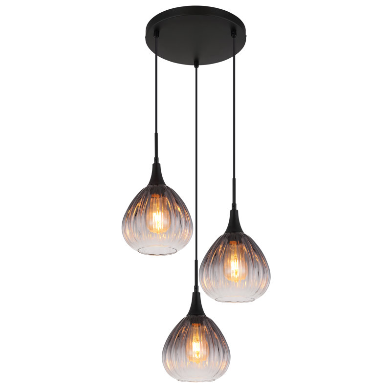 Dannelle 3 - Light Matte Black Pendant