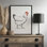 Black and White Chicken Sketch by Cat Thurman Designs Art Print