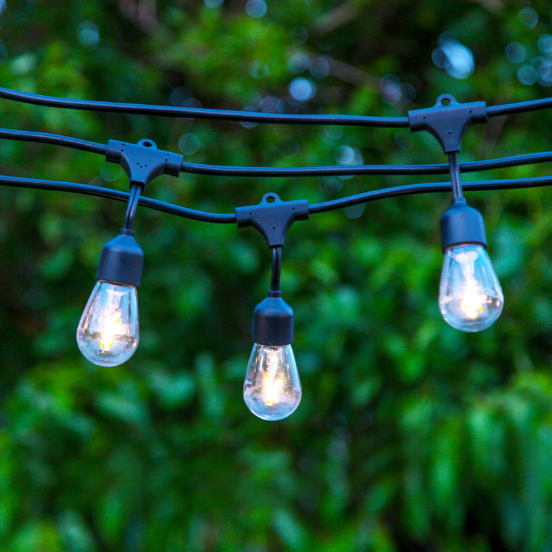 Solar Power LED Edison Bulb Outdoor String Lights