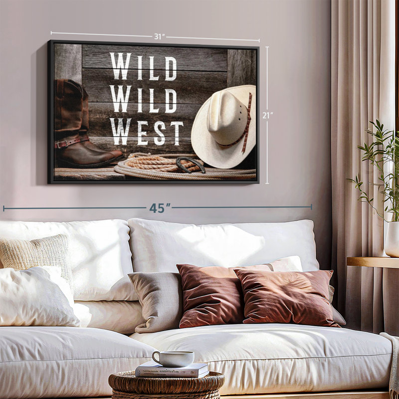 «Wild Wild West», reproduction sur toile, H 21 po x l 31 po