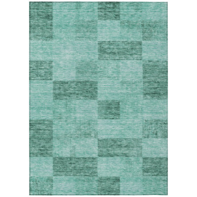 Elise Blue Washable Indoor-Outdoor Rug - 
