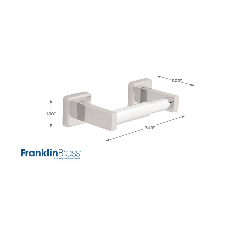 Century Wall Mounted Toilet Paper Holder, Bright Stainless Steel