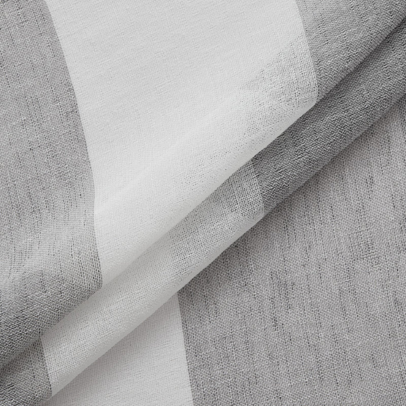 Koss Linen Striped Single Shower Curtain, Silver