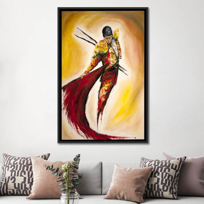 «Matador» par Marc Allante, reproduction d'art sur toile tendue, H 26 po x l 18 po x P 1,5 po, Toile encadrée noire