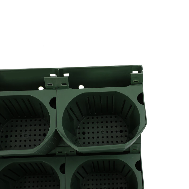 Wall-Mounted Planter With 36 Pots, Green