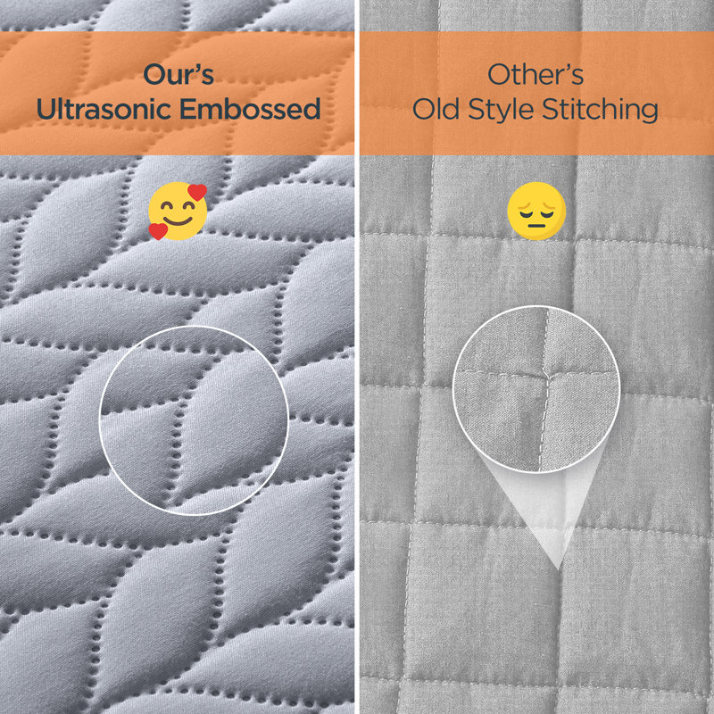 Microfiber Reversible 3 Piece Quilt Set with Pillow Cases, Silver, Queen Bedspread + 2 Standard Pillowcases