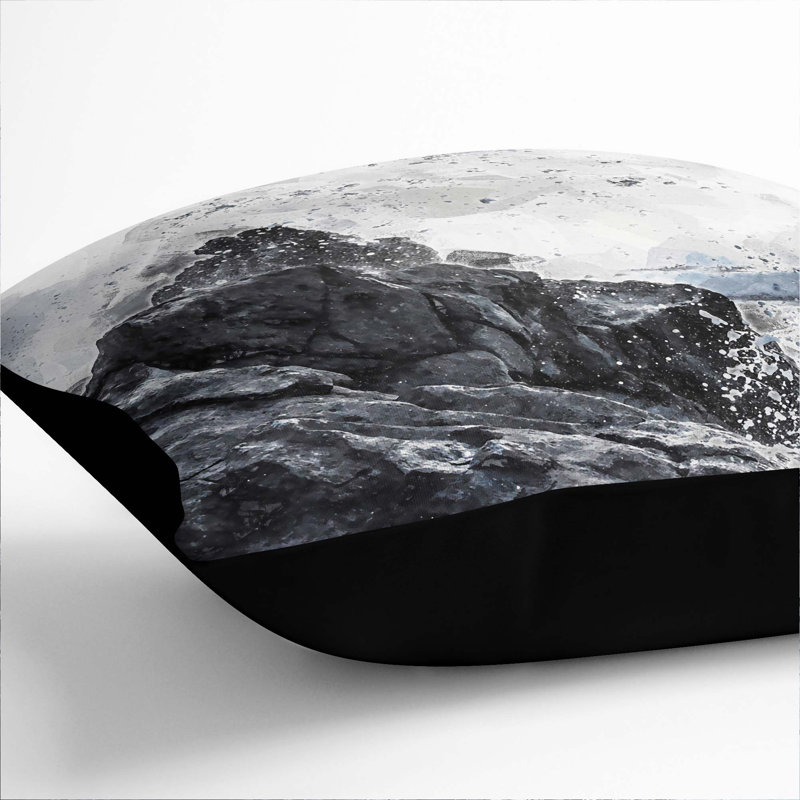 Square Cushion, 55cm H x 55cm W x 20cm D, Black