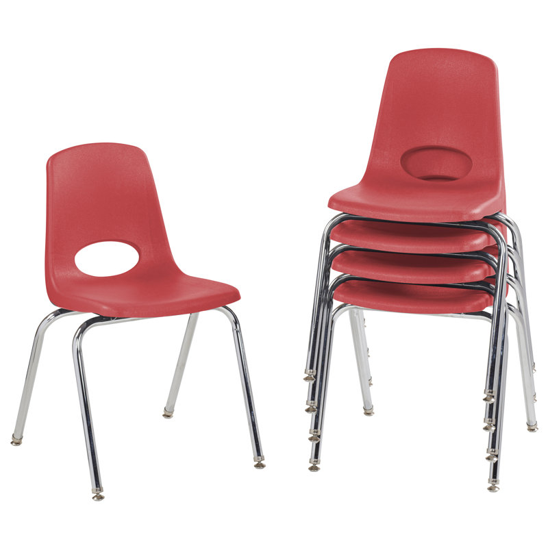 Chaise de classe empilable 18 po, Red