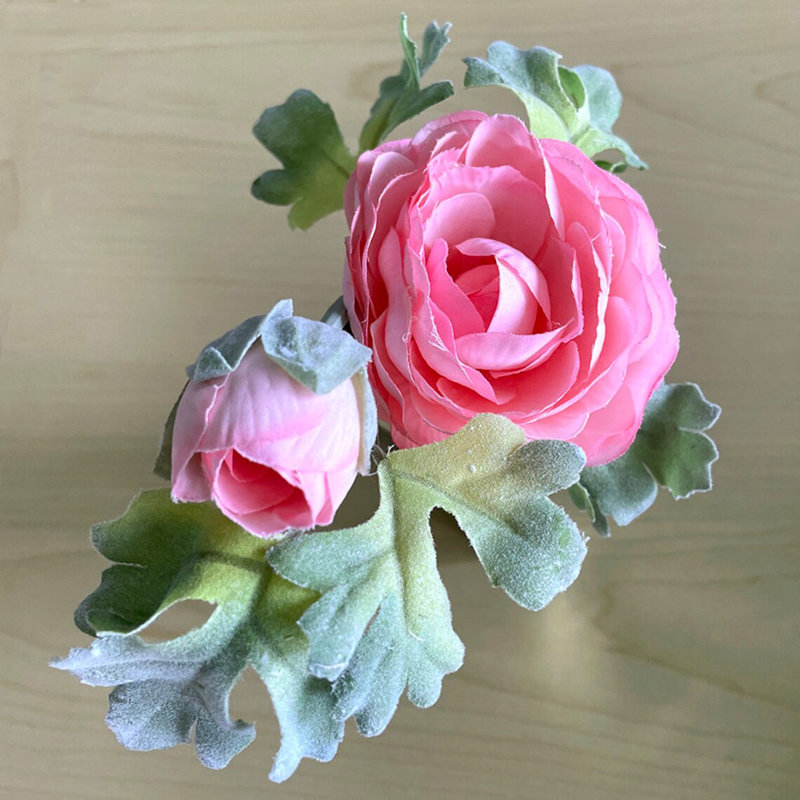 Silk Ranunculus Arrangement in Vase