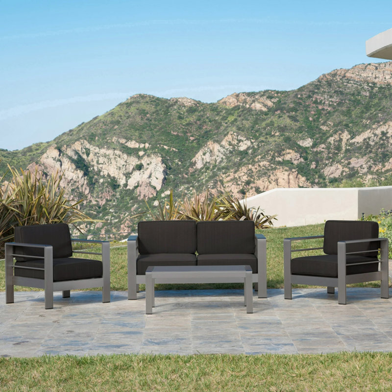 Ensembles repas pour patio, Gris / Gris