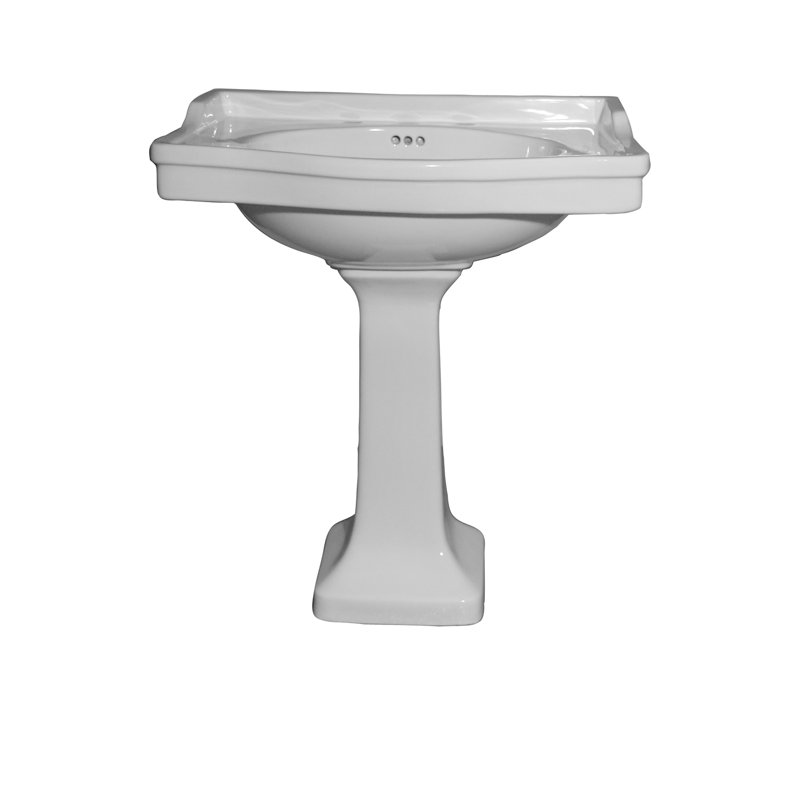 Barclay Ensal 21.75'' White Vitreous China Rectangular Bathroom Sink with Overflow, 8"