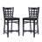 Arzella Fully Assembled Commercial Grade Black Solid Beech Wood Counter Stool (Set of 2)-1275339602