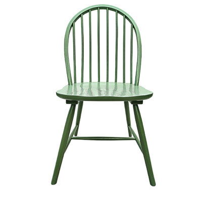 Ensemble de 2 chaises de salle à manger en bois massif vert