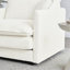 Canapé modulaire en U blanc à 5 po avec repose-pieds réversible pour un salon confortable