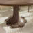 Dark Walnut Tone Solid Wood Round Dining Table Floral Shape 4-8 Seats-785957611