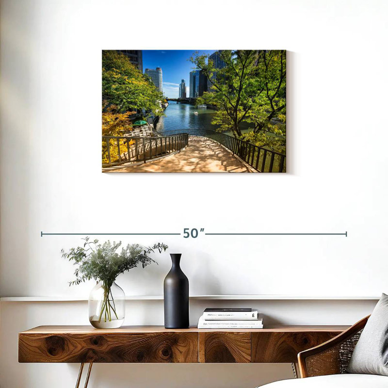 Sireci Chicago Riverwalk Stairs, 20" H x 30" W