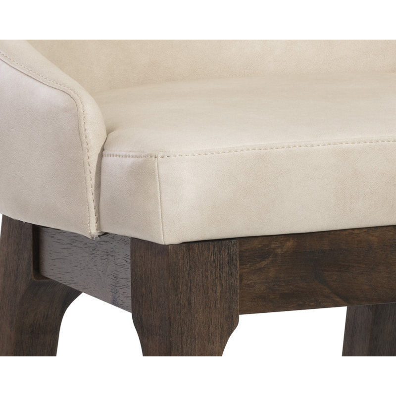 Upholstered Stool, Cream
