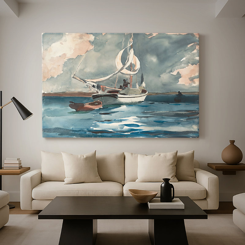 Sloop, Bermudes-Winslow Homer-Gallery, toile tendue-1899, 40 po x 60 po