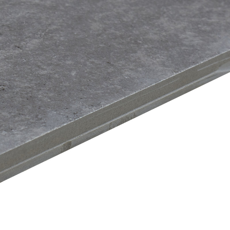 Gray Matte Porcelain Bullnose Tile Trim 12'' x 3''