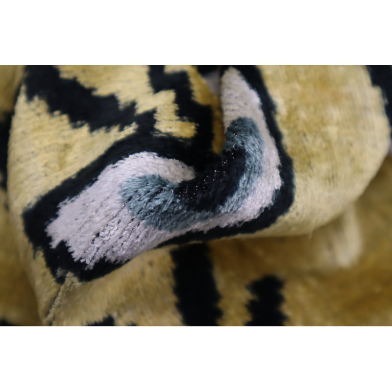 Coussin décoratif géométrique, 16 po x 24 po, Rectangulaire, Or / Gris