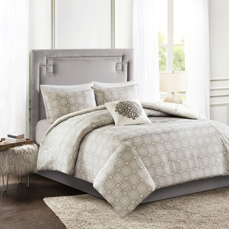 Très grande literie en coton brodé pour très grand lit, housse de couette réversible, motif à médaillon, literie confortable pour très grand lit, coton, broderie, taie d'oreiller imprimée