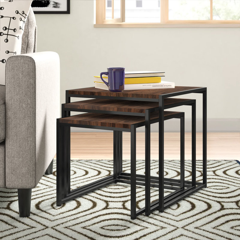Chew Stoke Frame Nesting Tables, Walnut