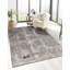 Tapis contemporain gris en laine nouée à la main 8 x 10