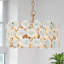 Lustre tambour en porcelaine glamour à 3 lumières Unqiue