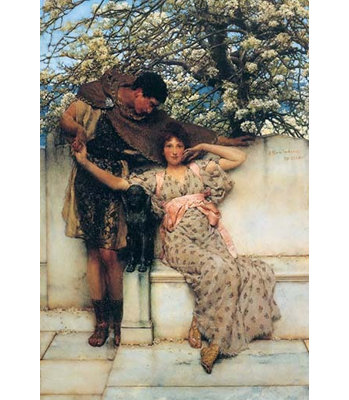 « the promesse of spring » par lawrence alma-tadema, reproduction d’art