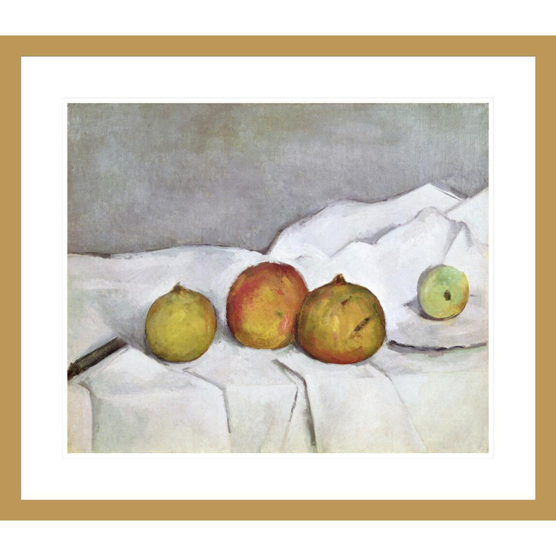 «Fruit on a Tissu» par Paul Cézanne - Impression sur toile, H 23,5 po x l 26,95 po